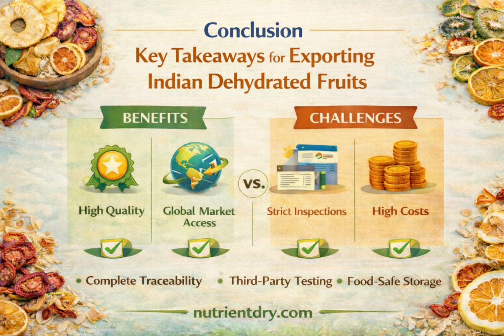 Conclusion and Final Thoughts on Exporting Dehydrated Fruits from India
